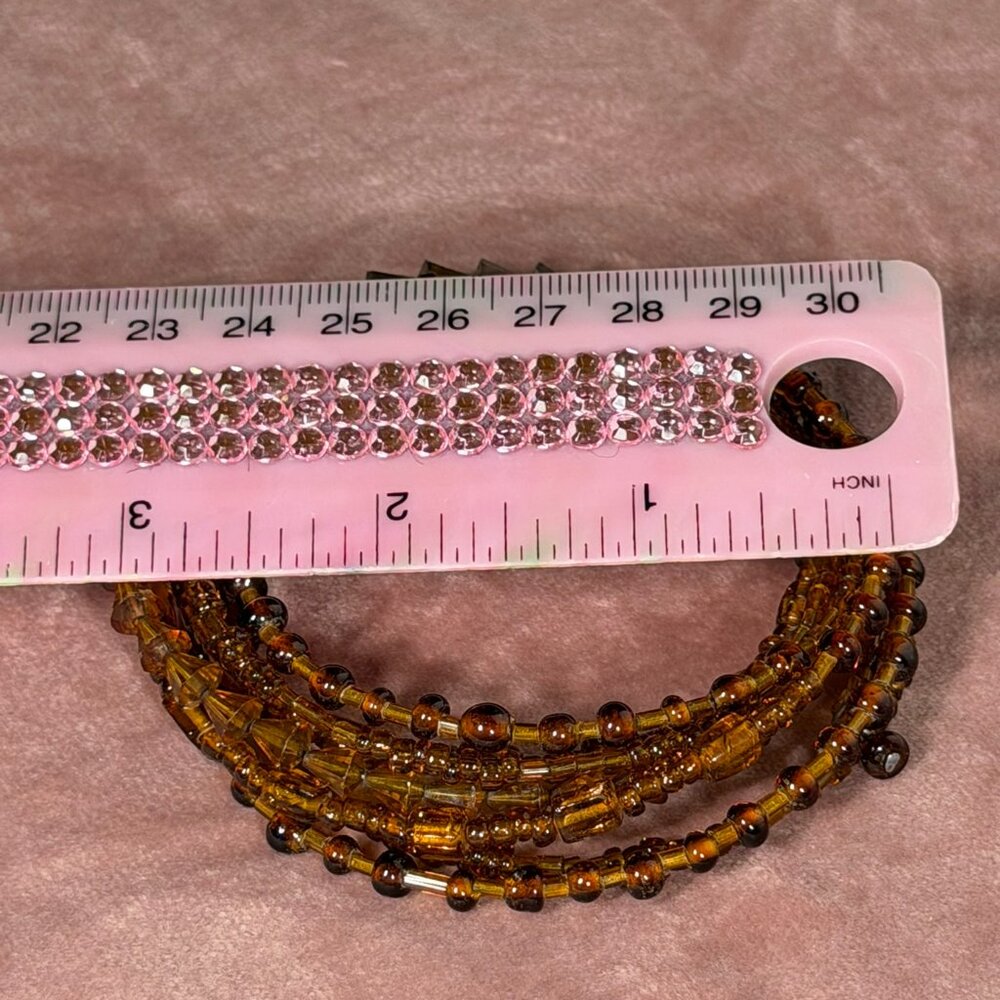 Beaded Memory Wire Wrap Bracelet Statement Jewelry - image 6